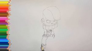 Как нарисовать Эдгара из Бравл Старс