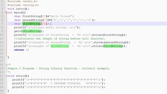 STRLEN C PROGRAM DEMO смотреть онлайн