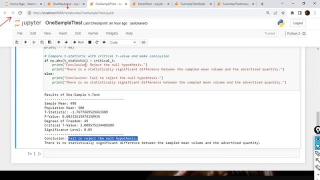 Recap - Understanding Single Sample Hypothesis T-Test and its Implementation in Python смотреть онлайн