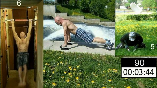 У водопада: 142 отжимания, 19 подтягиваний с зависанием, 32 отжимания "Кольца в точку" смотреть онлайн