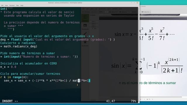 Serie de Taylor para el seno en Python смотреть онлайн