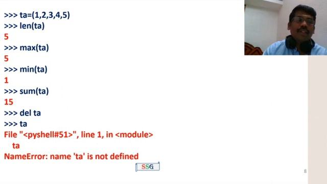 Python Tuple operations, methods, assignment & Tuple as Return Values | GE8151-PSPP | Tamil | 45 смотреть онлайн