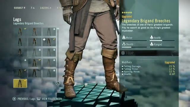 AC: Unity Legendary full Brigand outfit review смотреть онлайн