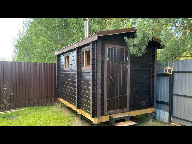 Баня 3,6*2,4 м. Когда всего 6 соток. смотреть онлайн