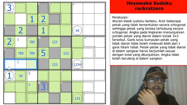 Campuran dua tipe puzzle yang memukau! | Heyawake & Killer Sudoku смотреть онлайн