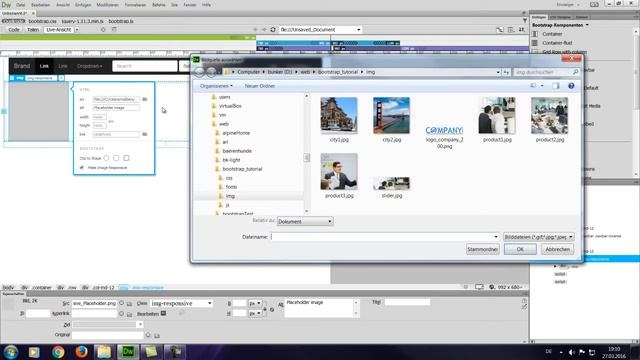 Dreamweaver CC, Bootstrap Grid смотреть онлайн