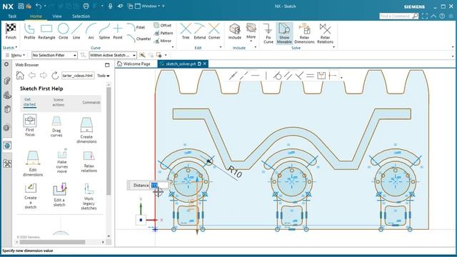 HOW TO IMPORT AND UTILIZE FOUND RELATIONS IN NX SKETCHER смотреть онлайн