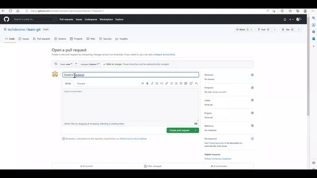 How to Create Pull Request and Merge changes in GitHub смотреть онлайн