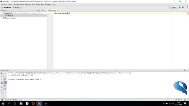 Python 3 Dersleri #10 - return смотреть онлайн