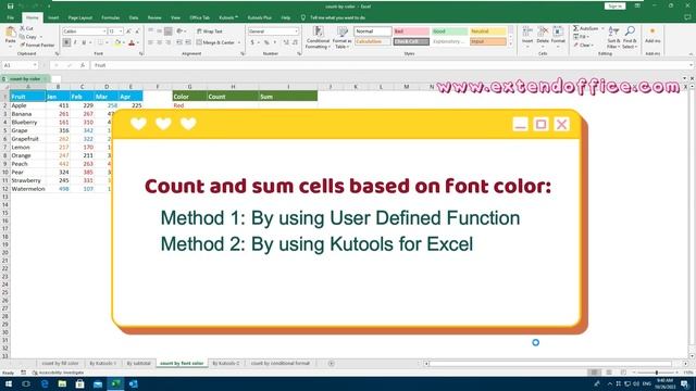 Count/sum cells by color (background, font, conditional formatting) смотреть онлайн