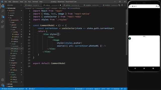 TIKTOK Clone React Native Tutorial 2021 ?? - Comment Section with Bottom Sheet UI (#12) смотреть онлайн