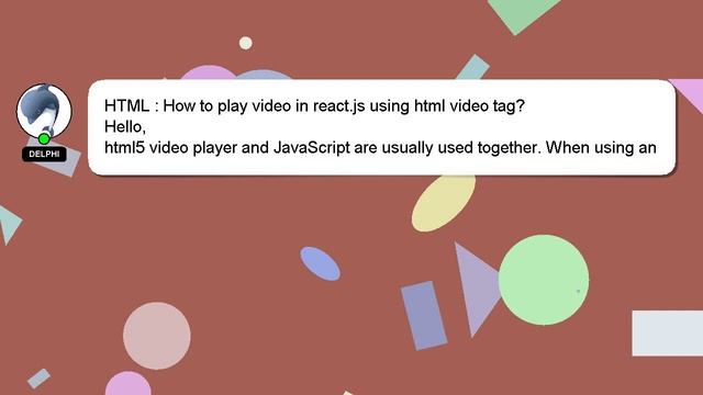 HTML : How to play video in react.js using html video tag? смотреть онлайн