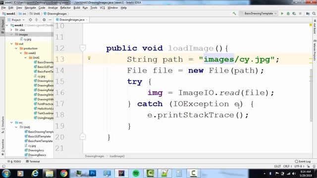 Drawing Images in JFrame смотреть онлайн