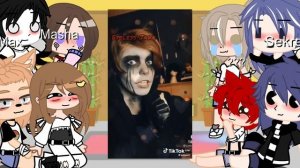 реакция команды на крипипасту//гача клуб