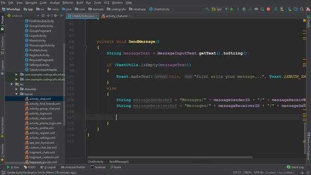 Android Chat Application Tutorial 48 Save Data to Firebase Database (send message) смотреть онлайн
