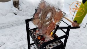 Мангал TWIST с переворотом решетки и регулировкой высоты жара