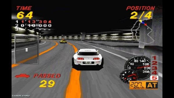 Midnight Run: Road Fighter 2 (PS1 Gameplay)