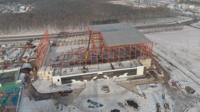 Строительство крытого футбольного манежа у стадиона «Самара Арена» / 6 декабря 2022 / Самара /Russi смотреть онлайн