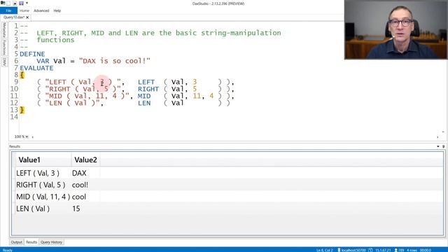 LEFT, RIGHT, MID, LEN - DAX Guide смотреть онлайн
