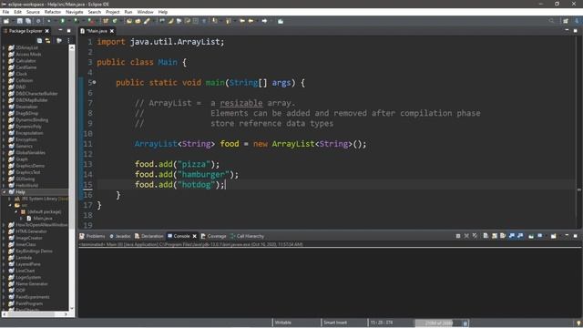 Java ArrayList ? смотреть онлайн