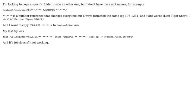 Unix & Linux: find and copy usage using wildcards (2 Solutions!!) смотреть онлайн