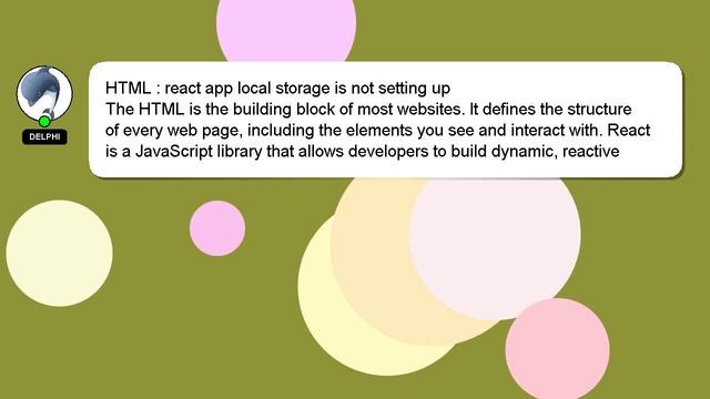 HTML : react app local storage is not setting up смотреть онлайн