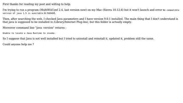 Apple: No compatible version of java 1.5 is available смотреть онлайн