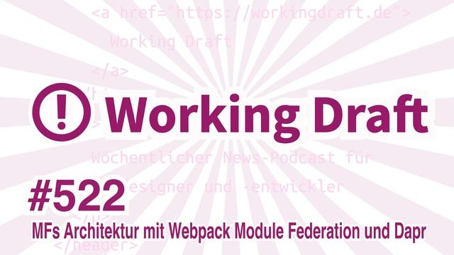 Revision 522: MFs Architektur mit Webpack Module Federation und Dapr смотреть онлайн
