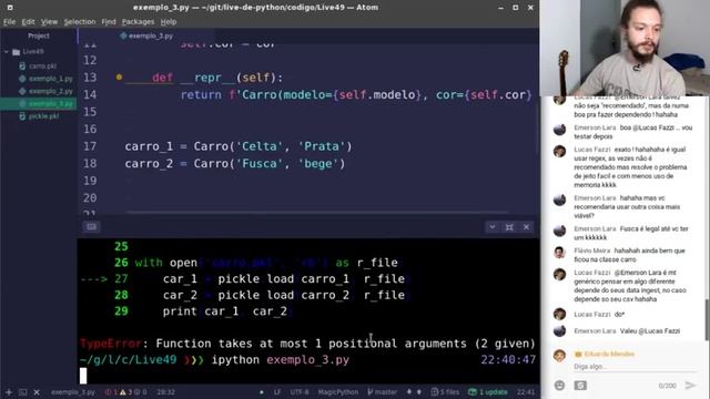 Live de Python #49 - Serializando objetos com pickle e shelve смотреть онлайн
