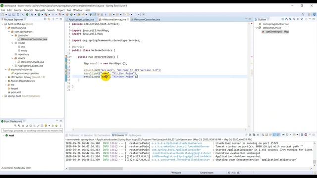 Understand Dependency Injection in Spring Boot, and show HTTP response in JSON format смотреть онлайн
