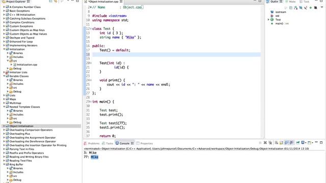 Learn Advanced C++ Programming object initialization default and delete смотреть онлайн