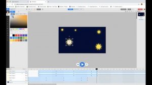 Animatron 4. Создание анимации «Звездное небо» с использованием примитивов.