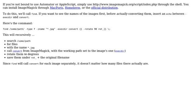 How can Automator or Applescript rotate 500,000 images in folders and subfolders? (4 Solutions!!) смотреть онлайн