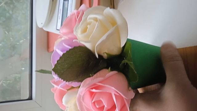 Букет из мыльных роз