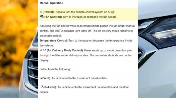Chevrolet Equinox | Automatic Climate Control System