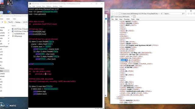 CIS274 Class 10 XML searching with Python смотреть онлайн