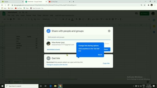 Google Sheet Ko Share Kaise Kare | How To Share A Google Sheet With Someone смотреть онлайн