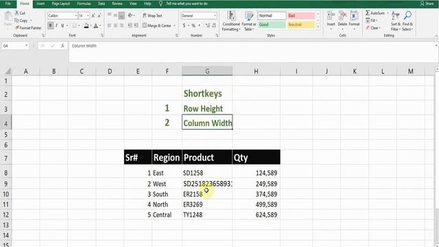 How to Change Row Height and Column Width in Excel - Shortcut смотреть онлайн