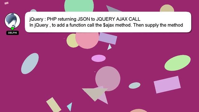 jQuery : PHP returning JSON to JQUERY AJAX CALL смотреть онлайн