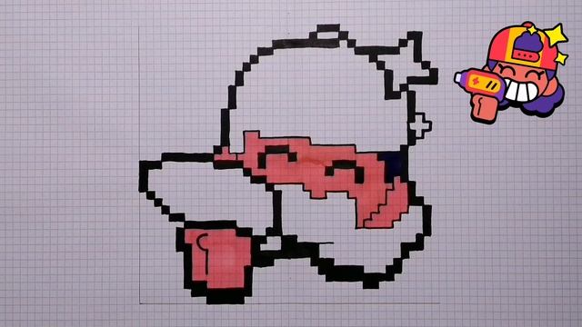 Как нарисовать значок Мэг по клеточкам | Brawl Stars смотреть онлайн