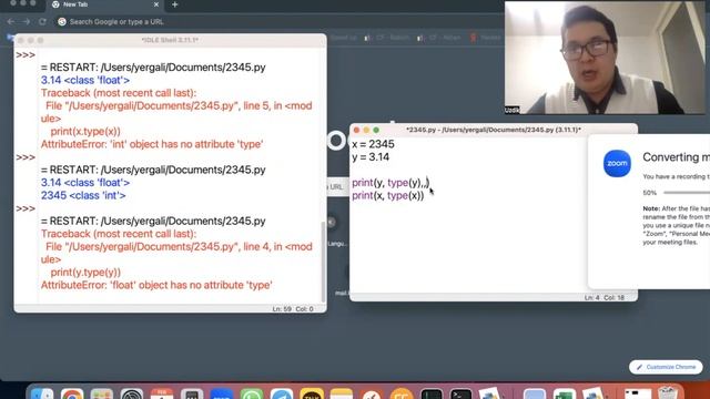 Ақпан python курсы. 1-сабақ. Python айнымалылар, және типтері. смотреть онлайн