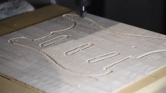 Creating a WOODEN Guitar Pickguard With a CNC Router смотреть онлайн