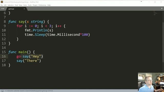 Goroutines - Go Lang Practical Programming Tutorial p.18 смотреть онлайн