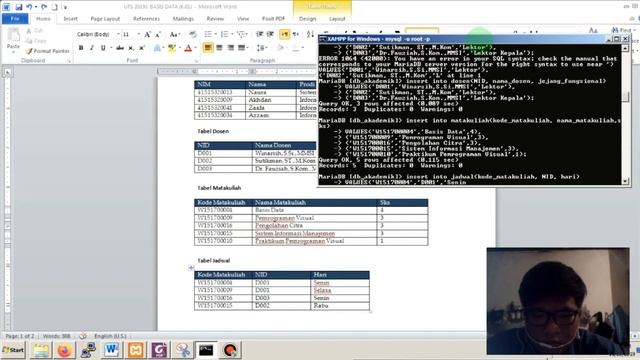 UTS BASIS DATA | Mysql CMD смотреть онлайн