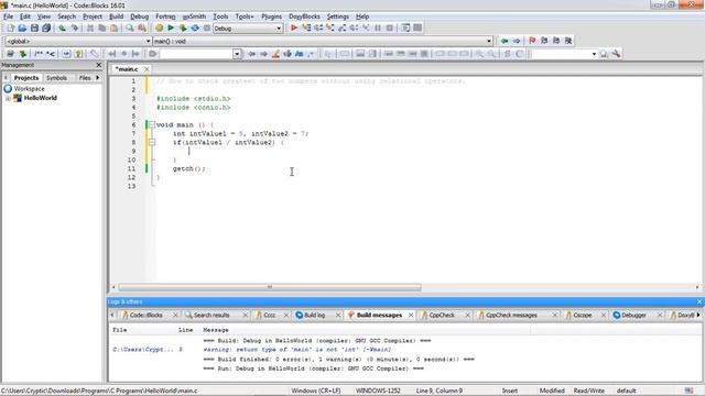 How to check greatest of two numbers without relational operator смотреть онлайн