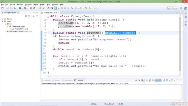 Java - Variable Arguments смотреть онлайн