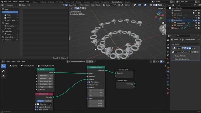 Le Node Instance On Points | Apprendre Geometry Nodes Blender 3D смотреть онлайн