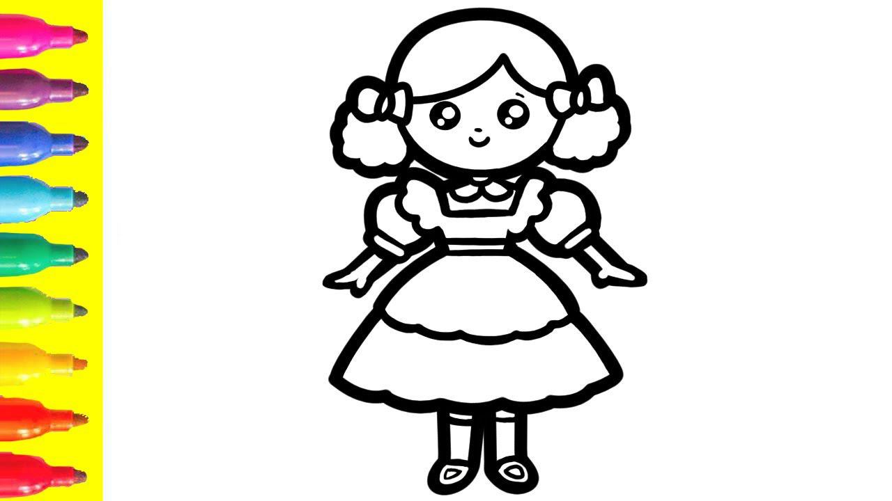 Bolalar Uchun Qizni Qanday Chizish Kerak &How To Draw A Girl For Children