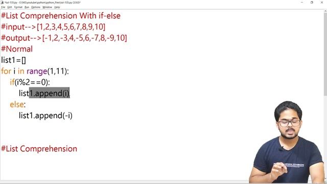 List Comprehension With If Else | Complete Python Tutorials | Tutorial 135 смотреть онлайн