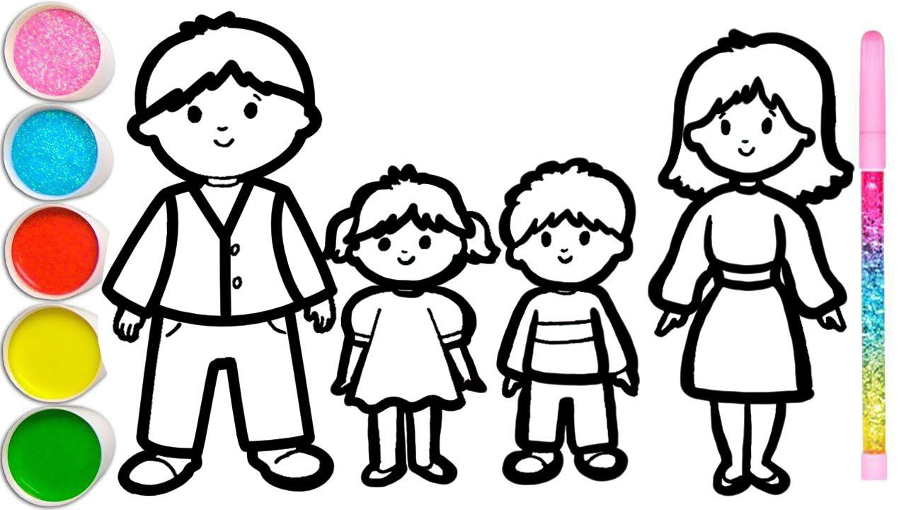 How to draw a tooth and toothpaste for children, a house, a family, a car смотреть онлайн